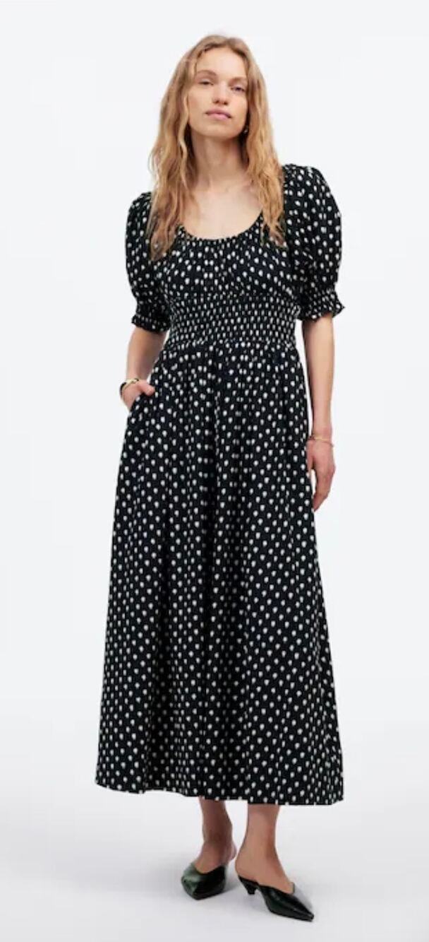 Madewell NWT Black Eyelet Flutter Sleeve Mini Dress Size 0 Cotton